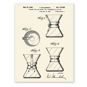 Chemex plakat, patenttegning, 1943 Sheet 2 - KAFFAbutikk